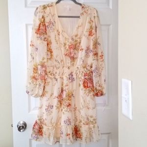 NWT Lauren Conrad Floral Midi Dress Size:M
